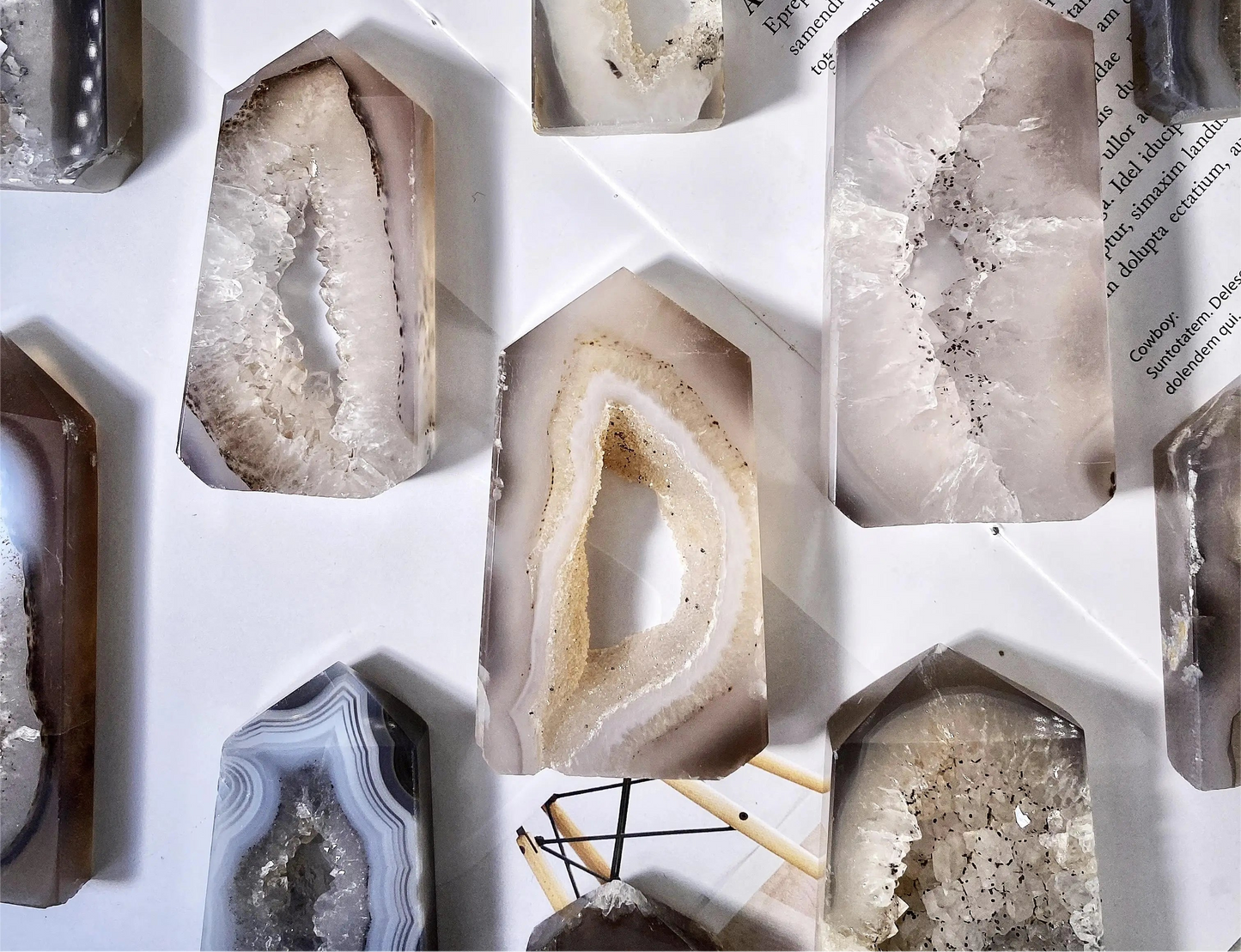 Geode Agate Crystal Point