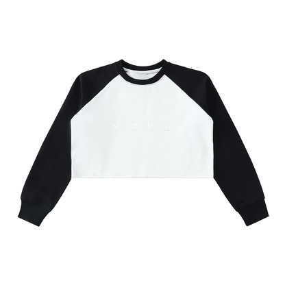 S.O.U.L Women's Raw-Hem Crop Sweatshirt