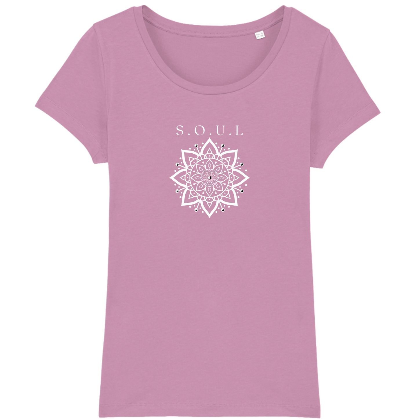 S.O.U.L 100% Organic Cotton Women's Boxy T-shirt (Bubble pink)