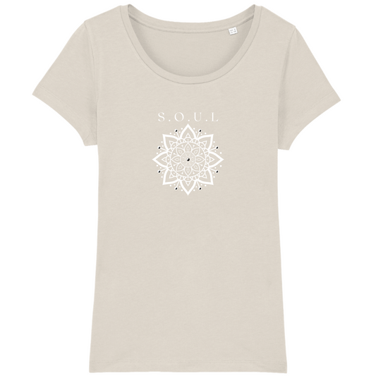 S.O.U.L 100% Organic Cotton Women's Boxy T-shirt (Natural raw)