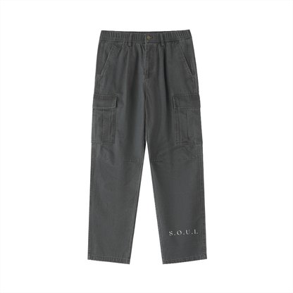 S.O.U.L Cotton Elastic-Waist Cargo Pants