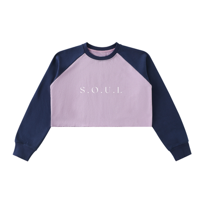 S.O.U.L Women's Raw-Hem Crop Sweatshirt