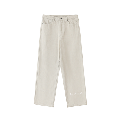 S.O.U.L Men's Heavyweight Cotton Straight-Leg Trousers