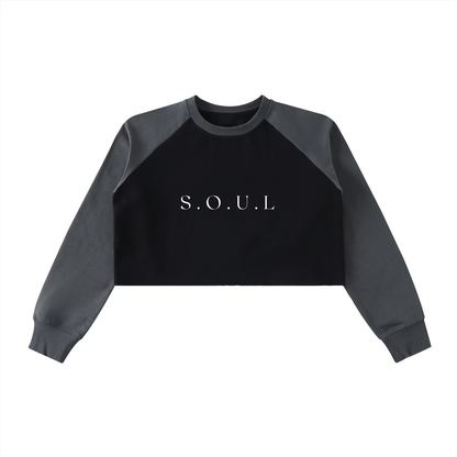 S.O.U.L Women's Raw-Hem Crop Sweatshirt