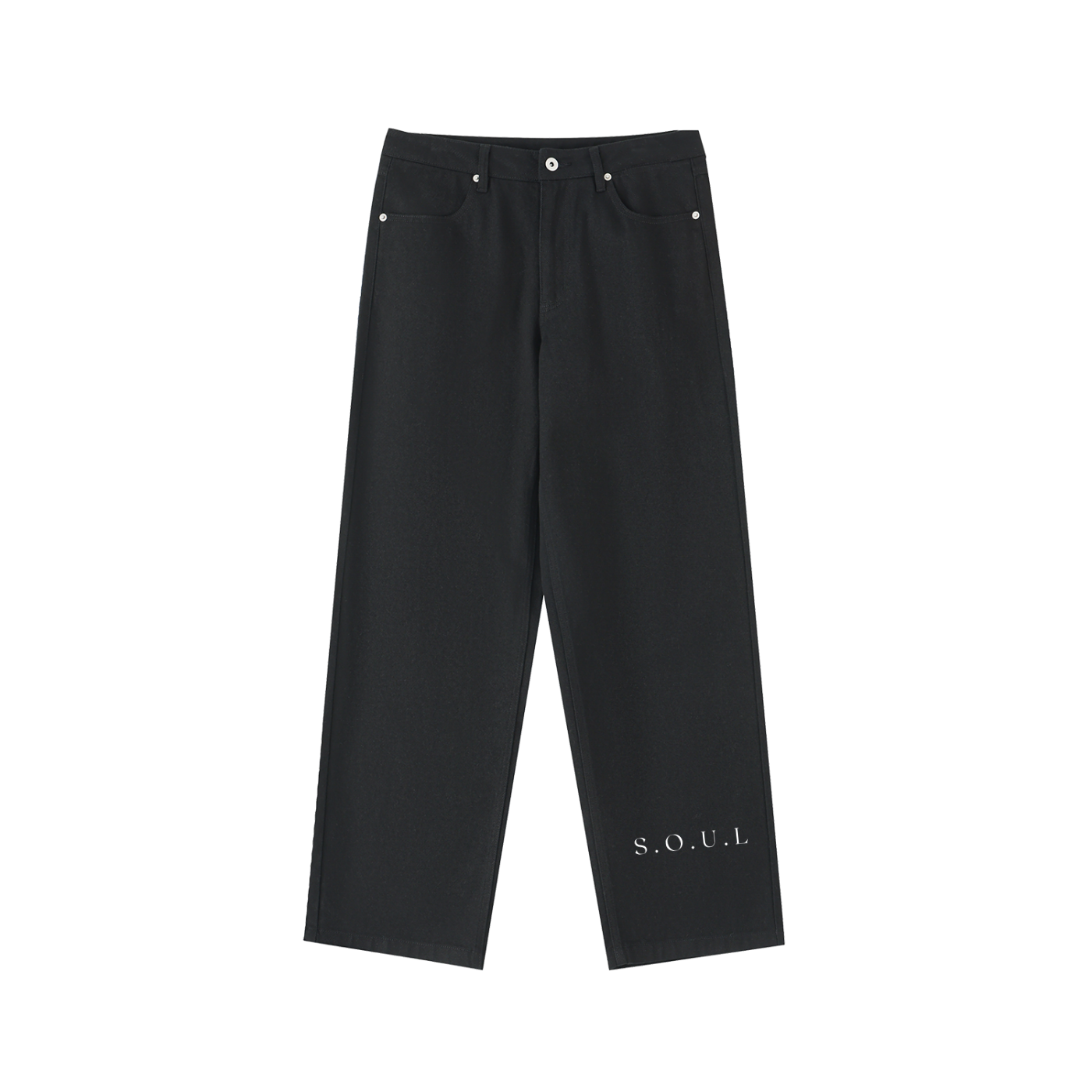 S.O.U.L Men's Heavyweight Cotton Straight-Leg Trousers