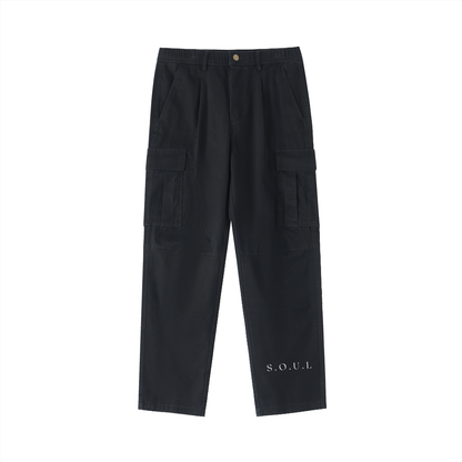 S.O.U.L Cotton Elastic-Waist Cargo Pants