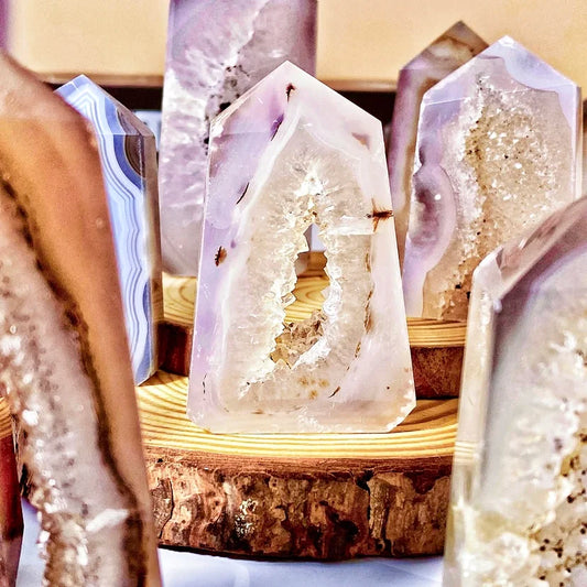 Geode Agate Crystal Point