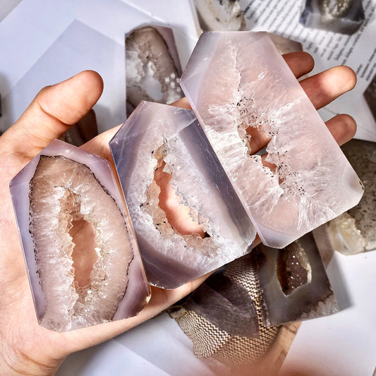 Geode Agate Crystal Point