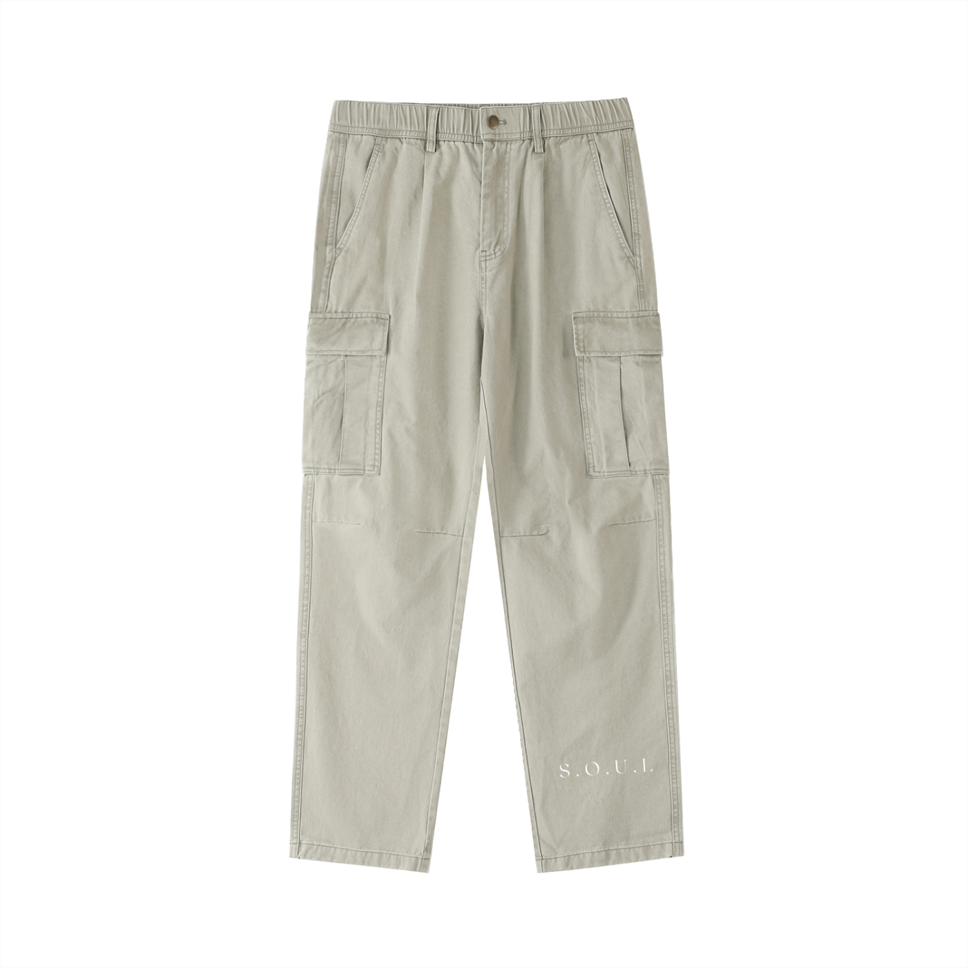 S.O.U.L Cotton Elastic-Waist Cargo Pants