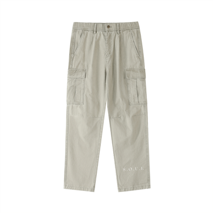 S.O.U.L Cotton Elastic-Waist Cargo Pants
