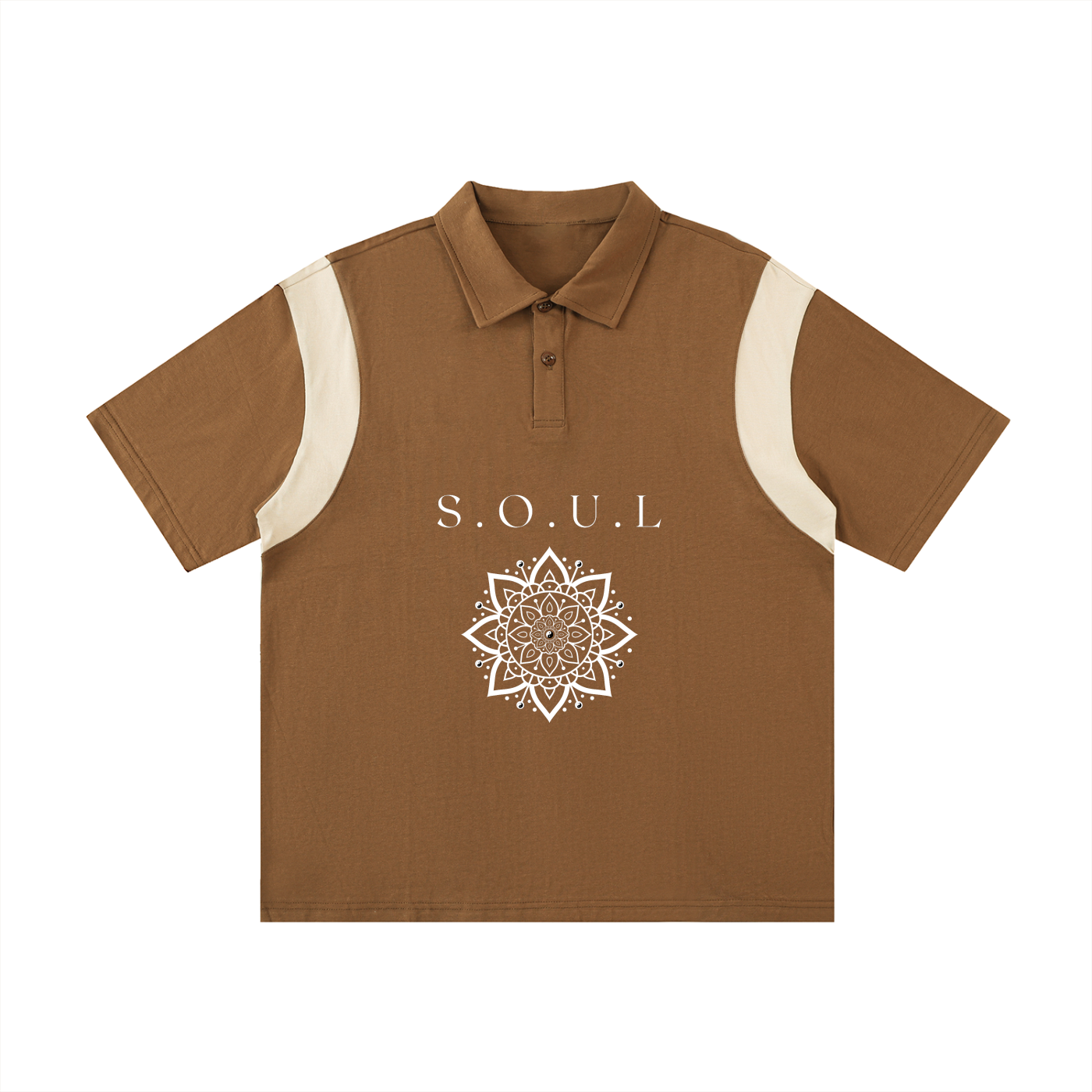 S.O.U.L Contrast Panel Cotton Polo Shirt