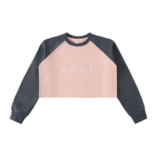S.O.U.L Women's Raw-Hem Crop Sweatshirt