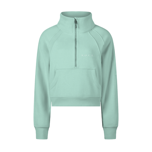 S.O.U.L Women's Cropped Half-Zip Sweatshirt