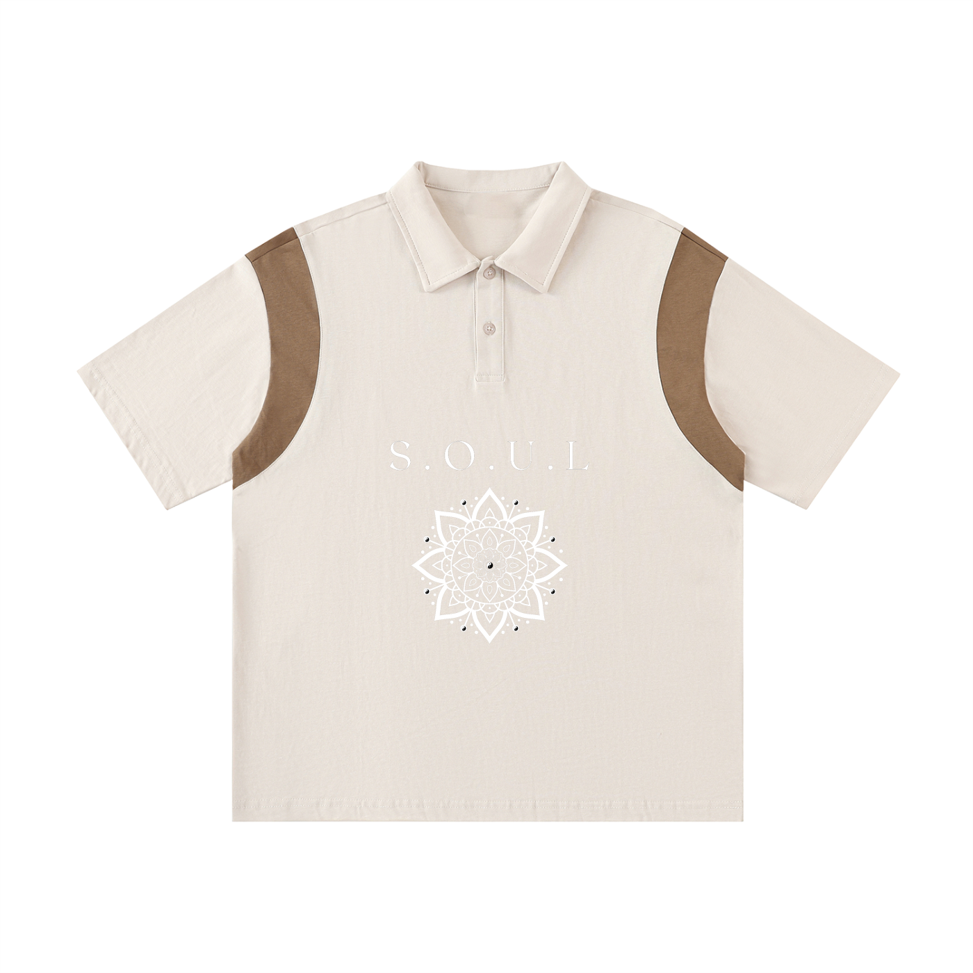 S.O.U.L Contrast Panel Cotton Polo Shirt