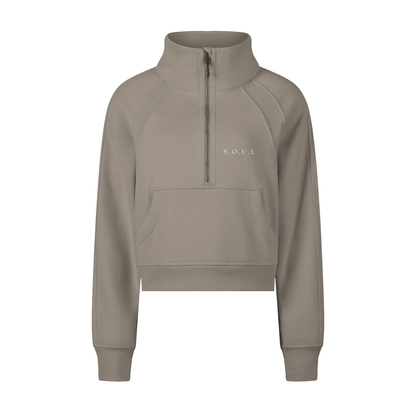S.O.U.L Women'sCropped Half-Zip Sweatshirt