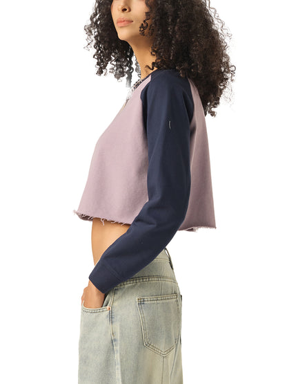 S.O.U.L Women's Raw-Hem Crop Sweatshirt